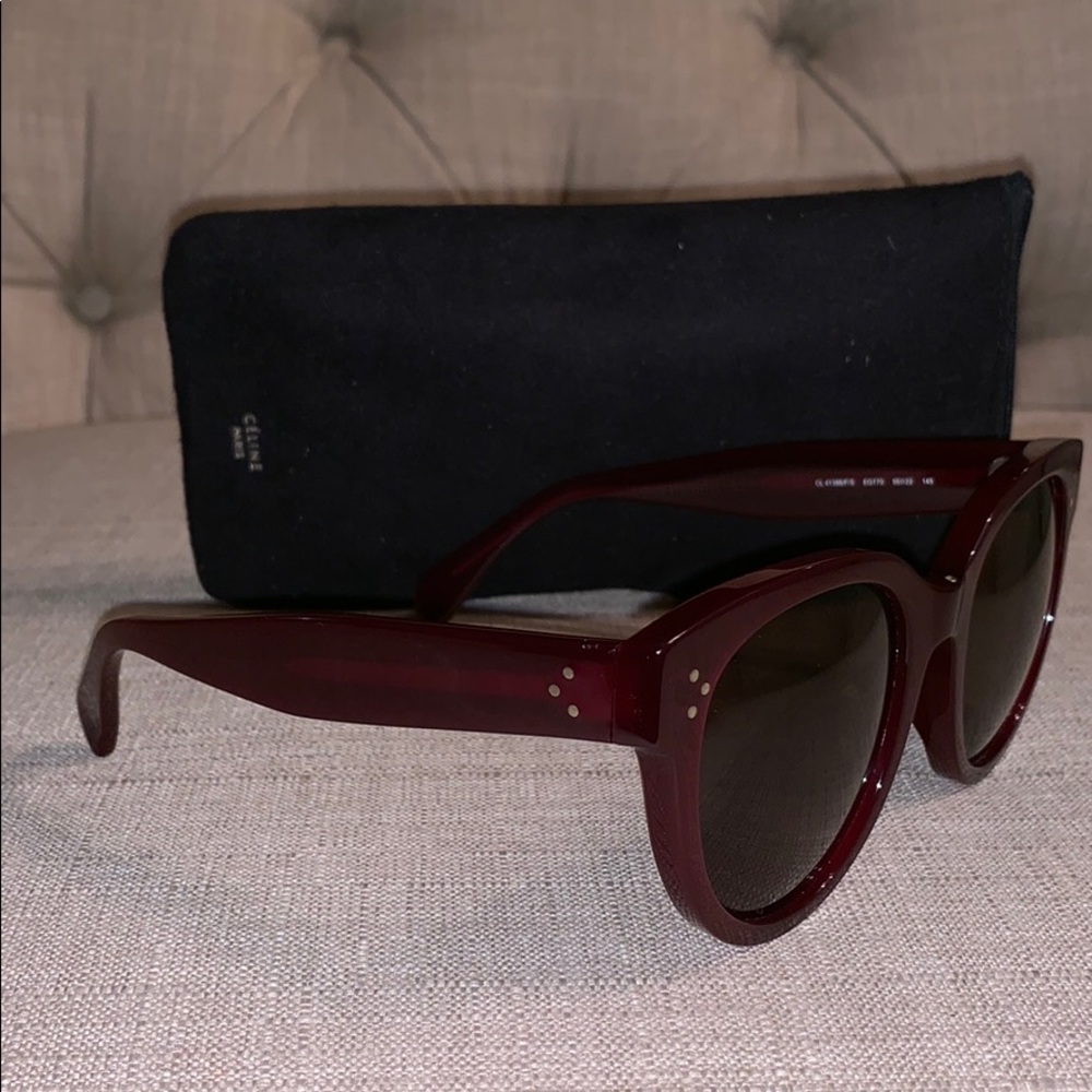 Celine Audrey Burgundy Sunglasses